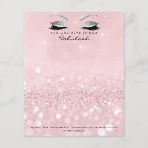Skönhetsstudio Lashes Sminkstylist Silver Rosa Flygblad