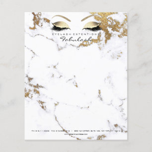 Skönhetsstudio Ögonfransar Sminkstylist Guldmarmor Flygblad