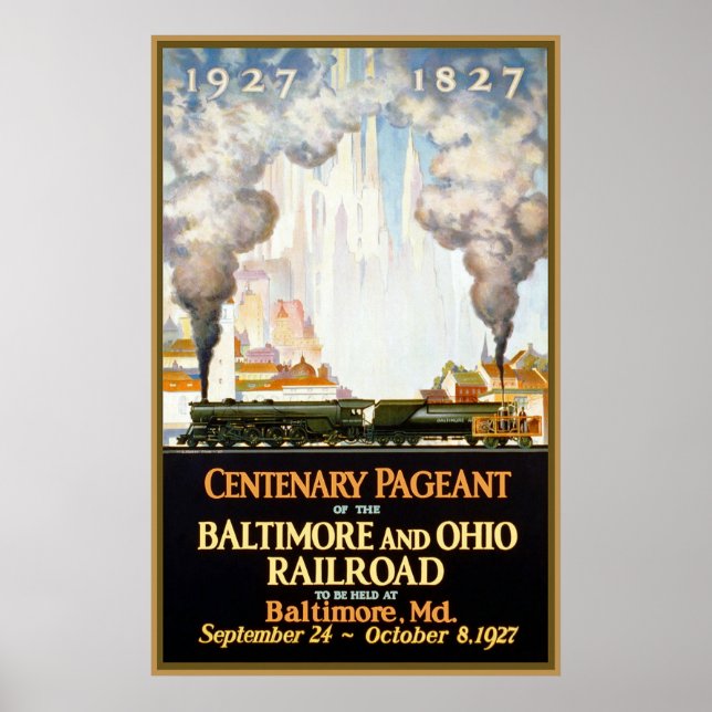 Skönhetstävling Baltimore och Ohio Railroad Poster (Framsidan)