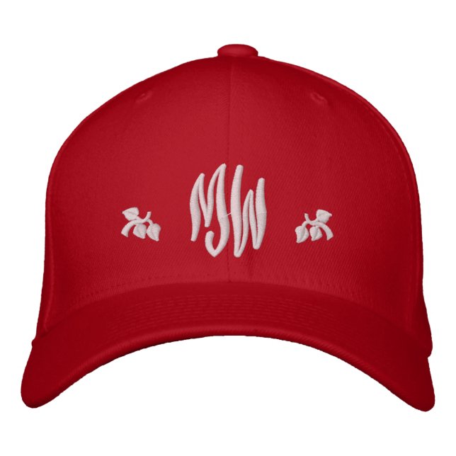 Skönhetstävling Baseball Cap Monogram och år Broderad Keps (Framsida)
