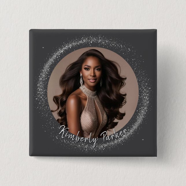 Skönhetstävling för diamantdamm knapp (Framsida)