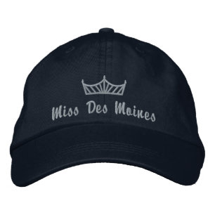 Skönhetstävling Krona Anpassningsbar Embroized Cap Broderad Keps