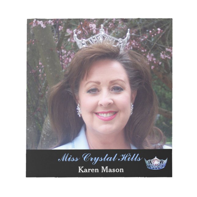 Skönhetstävling Krona Autograf Pad Anteckningsblock (Framsida)