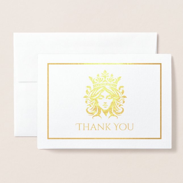 Skönhetstävling Krona Folierat Kort (Framsida med kuvert)