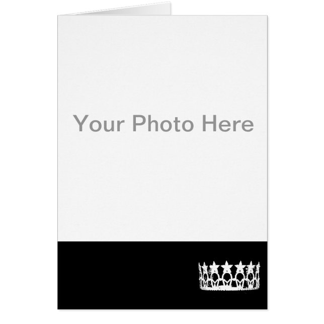 Skönhetstävling Krona-fotokort Hälsningskort (Framsidan)