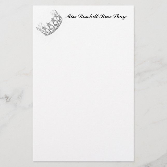 Skönhetstävling Krona Stationery Papper (Framsida)