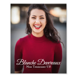 Skönhetstävling Modeling Porträtt Headshot Fototryck