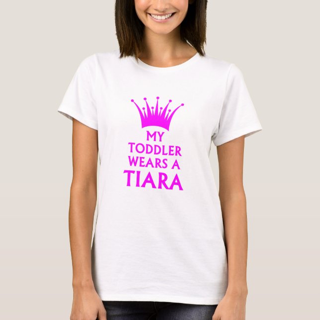 Skönhetstävling Parter Mamma/Pappa - Tiara T.shirt Tröja (Framsida)