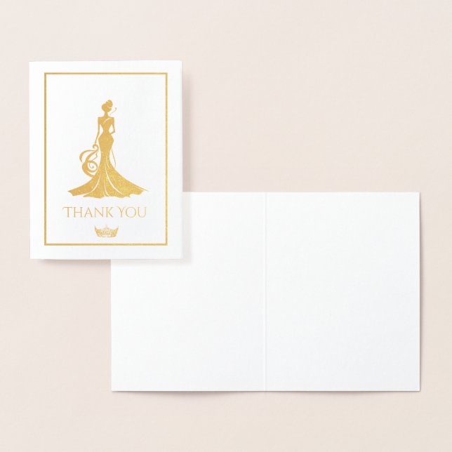 Skönhetstävling Queen Folierat Kort (Display)