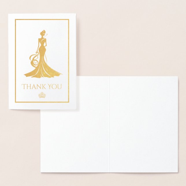 Skönhetstävling Queen Folierat Kort (Display)