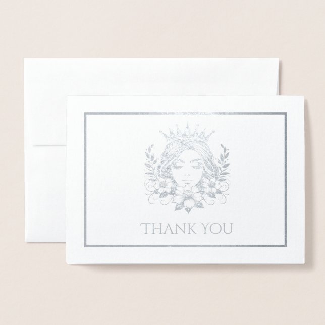 Skönhetstävling Queen Krona Folierat Kort (Framsida med kuvert)