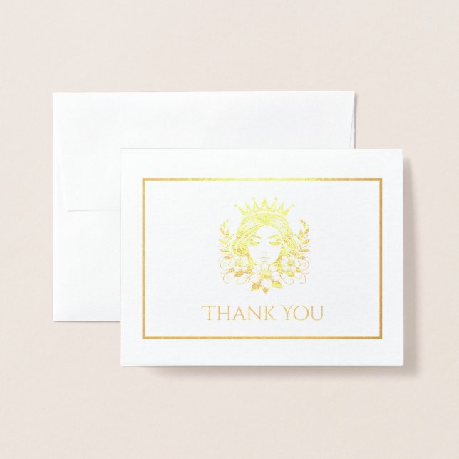 Skönhetstävling Queen Krona Folierat Kort (Framsida med kuvert)