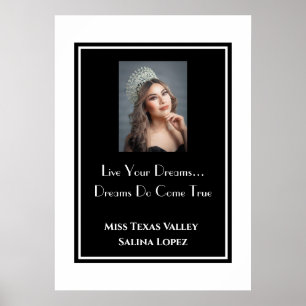 Skönhetstävling Queen Live Your Dreams Poster