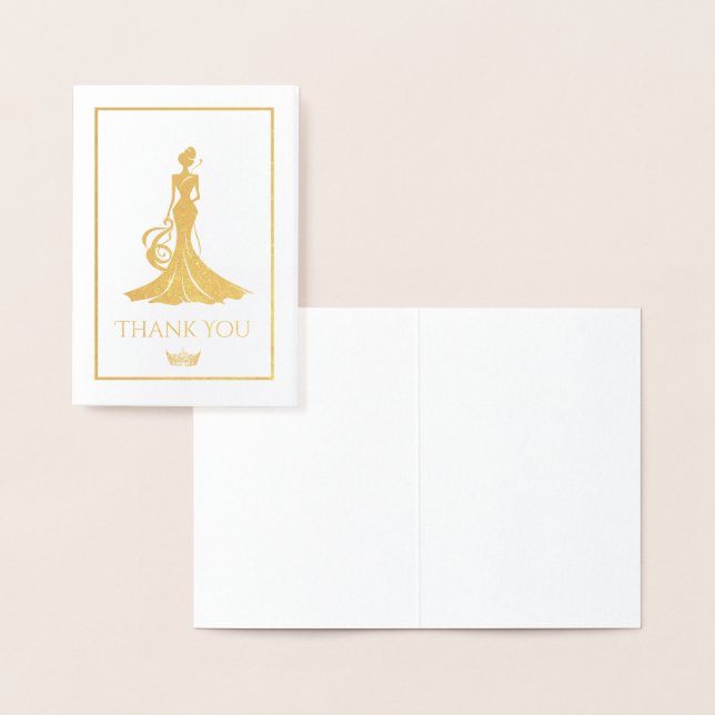 Skönhetstävling Queen Mini Folierat Kort (Display)