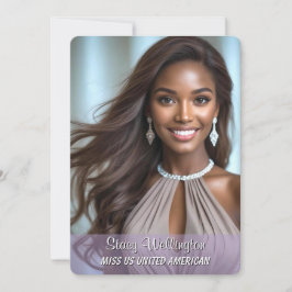 Skönhetstävlingen roligt Facts Promo Autograph Car Inbjudningar