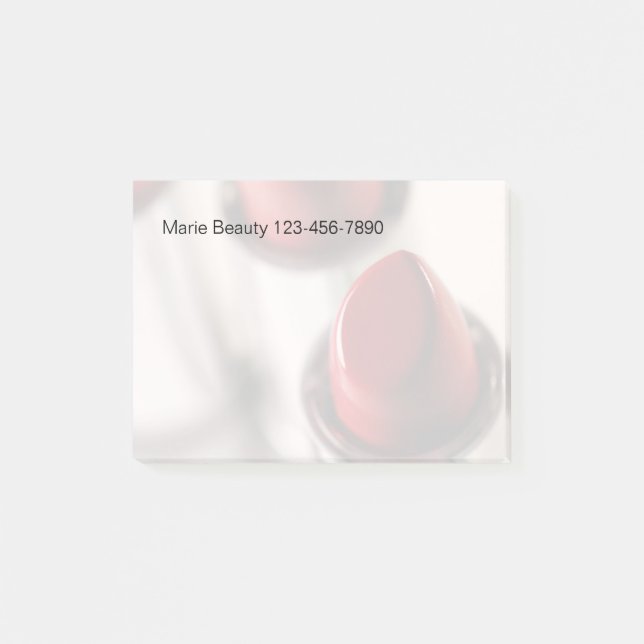 Skönhettemat postar Postar-it® noterar Post-it Block (Framsida)