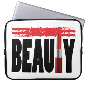 Skönhettypografiläppstift Laptop Fodral