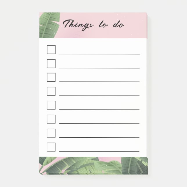 Skonlaga bananblad post-it block (Framsida)