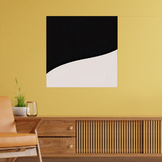 Skonsam kurvstil - minimal konsthandling poster