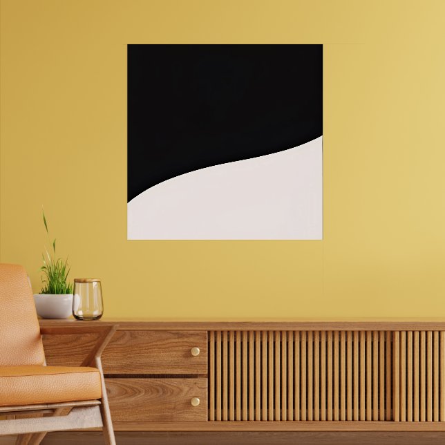 Skonsam kurvstil - minimal konsthandling poster (Vardagsrum 2)