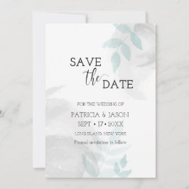 Skonsam mynta och grått spara datumet