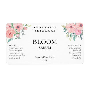 Skonsam Rosa av Blommigt och vita Ansikte-serumeti Fraktsedel