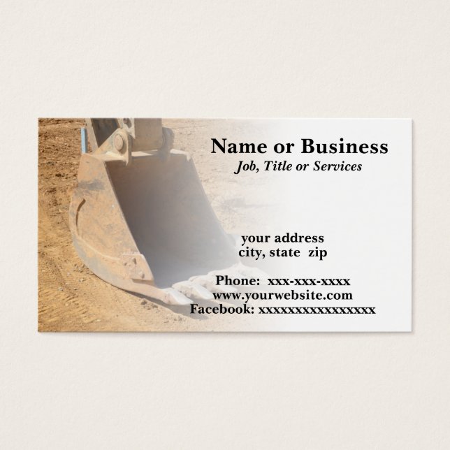 skopa för en baksida visitkort (Framsidan)