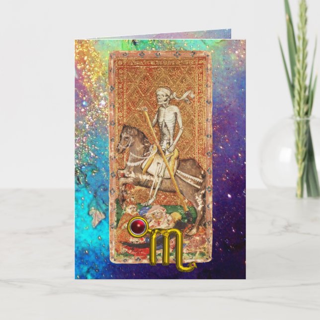 SKOPIO, DÖD,TAROT ASTROLOGY ZODIAC BIRTHDAY KORT (Framsida)