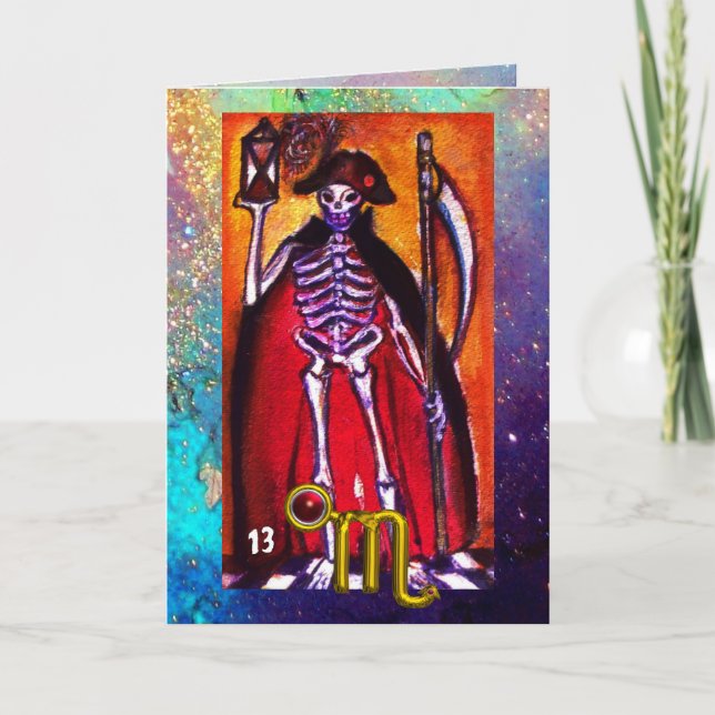 SKOPIO, DÖD,TAROT ASTROLOGY ZODIAC BIRTHDAY KORT (Framsida)