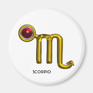 SKOPIO/GULD ZODIACAL SIGN JEWEL MAGNET