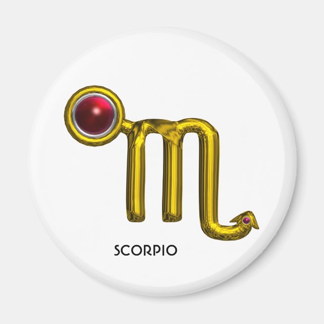 SKOPIO/GULD ZODIACAL SIGN JEWEL MAGNET (Framsidan)
