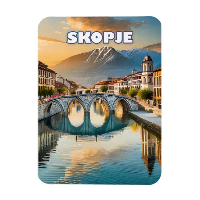 Skopje, cœur vibrant de la Macédoine du Nord Magnet (Vertikal)