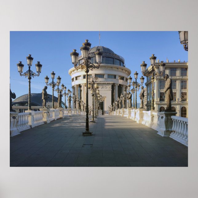 Skopje, Makedonien Poster (Framsidan)