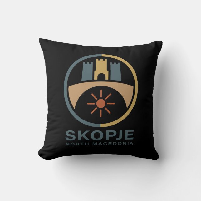Skopje North Macedonia Europe Kudde (Framsida)