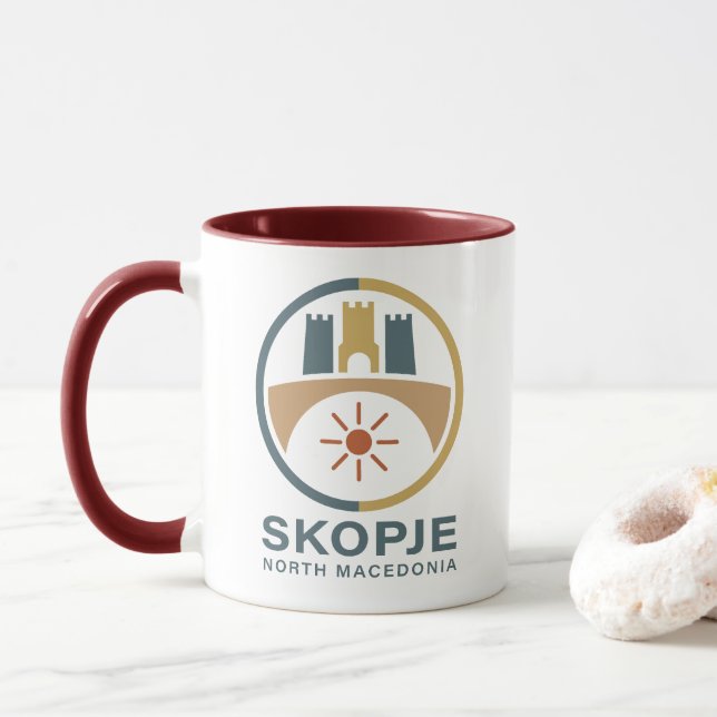 Skopje North Macedonia Europe Mugg (Med munk)