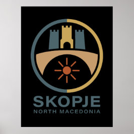 Skopje North Macedonia Europe Poster