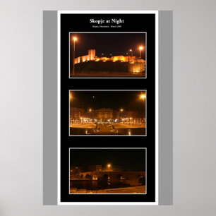 Skopje på natten poster