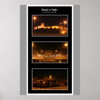 Skopje på natten poster