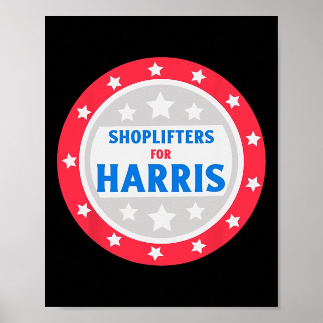 Skopliftare för Harris Funny Donald Trump Poster (Framsidan)