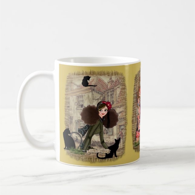 Skopor i gammalt Amsterdams flamlösa ljus Kaffemugg (Vänster)