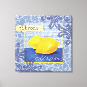 Skör för citroner/citroner canvastryck