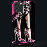 Skor med hög klack, illustration av Mode<br><div class="desc">Skor av leopard mode, illustration av Mode, ben av kvinnor i stiletto-klackar</div>