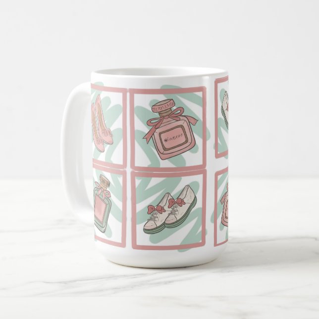 Skor och parfym Skor Älskare Pastellfärger Kaffemugg (Framsida vänster)