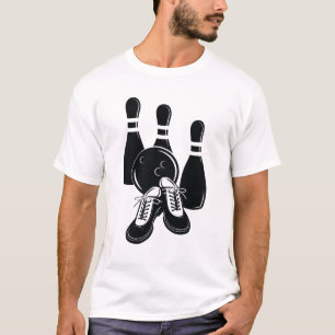 Skor och stift och boll sportkonst t shirt