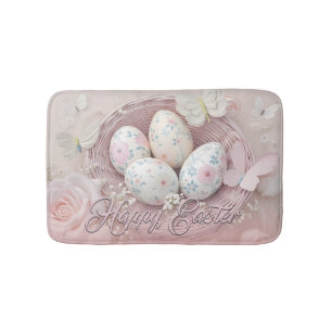 Skör påskglädje med blomster motiv badrumsmatta