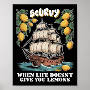 Skörbjugg När Livet Inte Ger Dig Citroner Roligt F Poster
