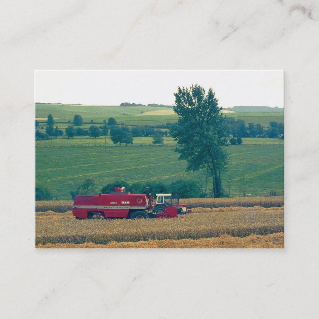 Skörd (1980-talet 35 mm färgbild) visitkort (Framsida)