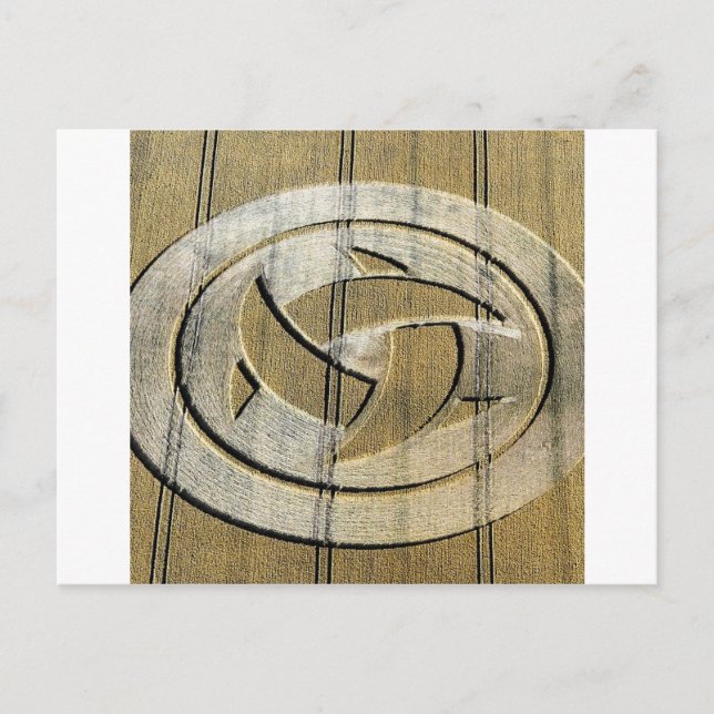 Skörd Circle Crescent Måne Wiltshire Vykort (Framsida)