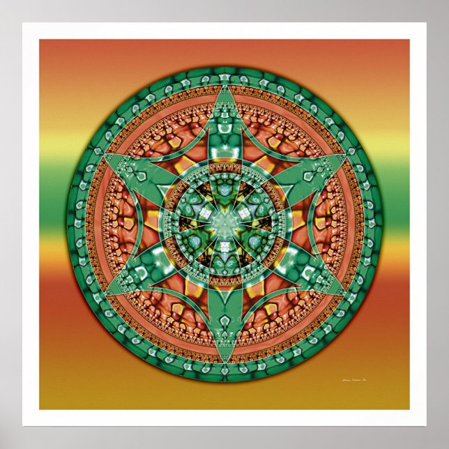 Skörd Circle Mandala 2 Poster (Framsidan)