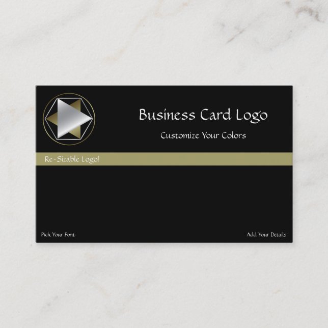 Skörd Circle - Silver & Guld Reiki Triangles Logot Visitkort (Framsida)